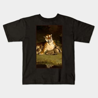 Tiger and Cubs by Gerome Kids T-Shirt